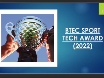 BTEC SPORT TECH AWARD 2022 - All Components