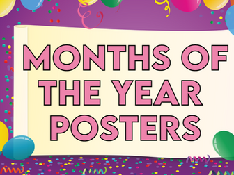 Months of the Year Birthday Posters