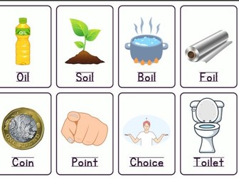 Phonics "Ow" and "Oi" Flashcards