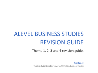 EDEXCEL A Level Business Studies Revsion