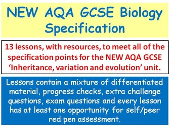 NEW AQA GCSE Biology - 'Inheritance, Variation & Evolution' lessons