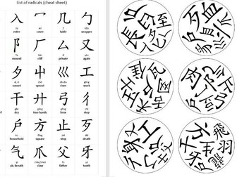 Chinese Radicals Matching Game Level II: 57 MORE common radicals