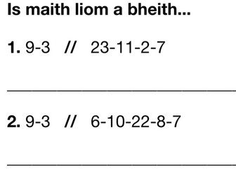 Crack the ‘Cód’ ~ Caitheamh Aimsire