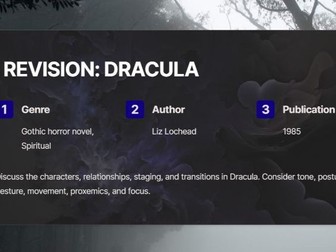 IGCSE DRAMA- DRACULA