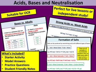Acids, Bases and Neutralisation