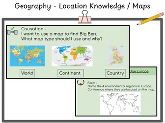 KS2 Location Knowledge and Map Skills - Europe (YR3)