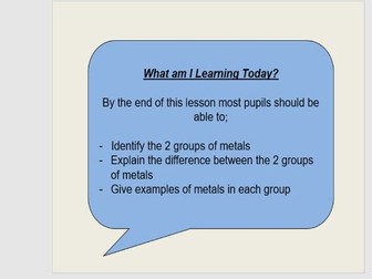 KS3 Introduction to metals