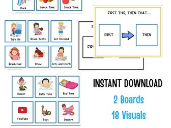 First Then Board | Visual Schedule | Task Chart | Behaviour Chart