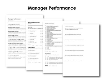 Manager Performance