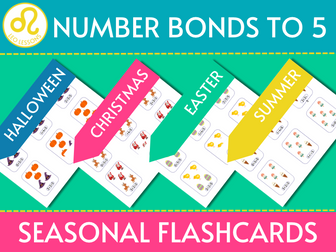 Number Bonds to 5 Seasonal Flashcards