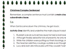 Christmas Complex Sentences