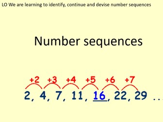 Number sequences and patterns KS2