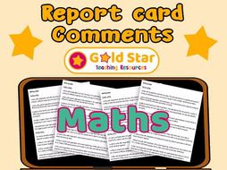 Report Card Comments For Maths