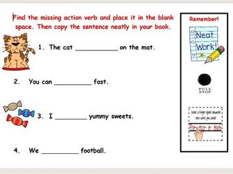 Literacy Action Verbs