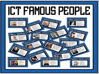 IT ICT FAMOUS PEOPLE POSTERS - COMPUTERS COMPUTING DISPLAY