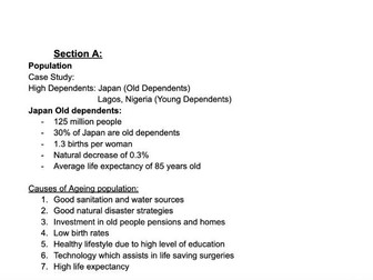 CIE Geography IGCSE Case Studies