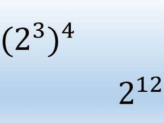 Indices - Brackets/Raised to a power