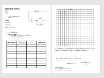 GCSE Physics required practical activity: Electricity topic