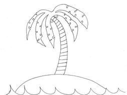 Island Colouring Page | Teaching Resources