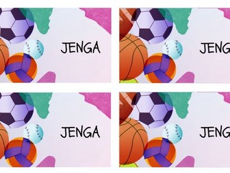 Jenga - A Level PE Revision Game