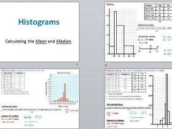 Calculating the median and mean from a  - Higher