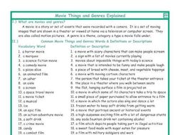 Movie Things and Genres Explanation-Definitions