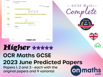 2023 November Maths GCSE OCR Higher ALL Predicted Papers