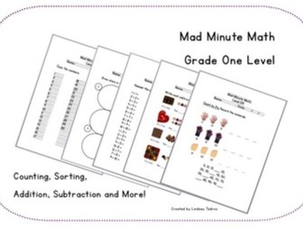 Mad Minute Math - Grade 1