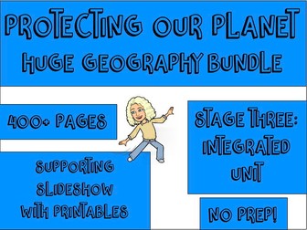 Stage 3 Complete Geography Unit - Sustainability - NEW SYLLABUS - No-Prep