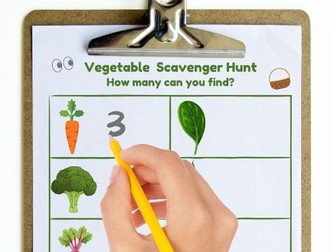 EYFS - Vegetable Counting/Subitising Scavenger Hunt to 10