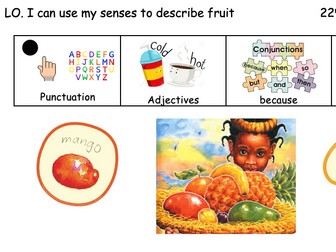 Handa's Surprise KS1 Writing/Science Fruit Tasting Description