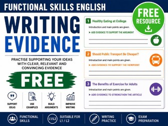Functional Skills English Writing Evidence