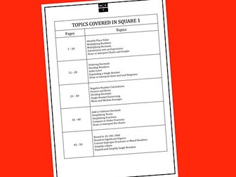 GCSE MATHS, GRADE 1-3, LESSON STARTER, RECALL QUESTIONS, 50 PAGE BOOKLET SQ1