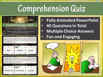 Comprehension quiz - SEN - EAL - Lower ability