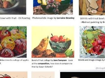 AO2 - The Fruit bowl. Exploring media/process through subject/theme.