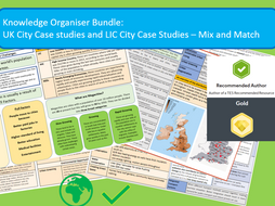 GCSE AQA 9-1: Urban World Case Studies Mix and Match.