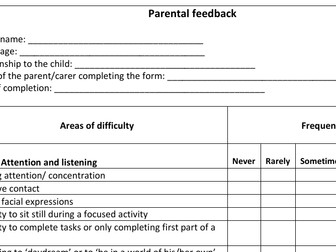 parent feedback from