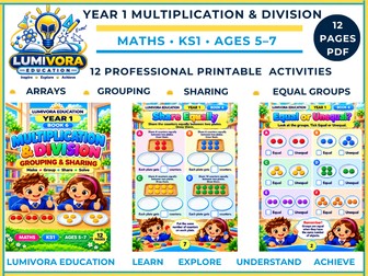 Year 1 Multiplication and Division Worksheets – Grouping & Sharing | KS1 Maths