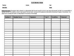 Textbook Forms and Contracts (Editable in Google Docs) | Teaching Resources
