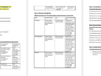 BTEC Level 2 Tech Award Performing Arts Component 1 Portfolio Writing Frame