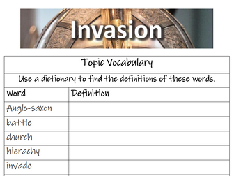 History Vocabulary Exercise