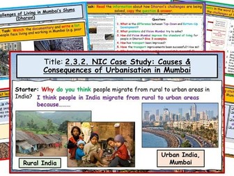 WJEC GCSE Theme 2: L20: Rural-Urban Links – Global City Case Study: Mumbai