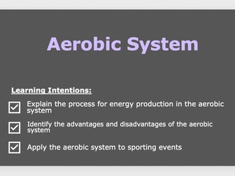 A Level PE - Aerobic System