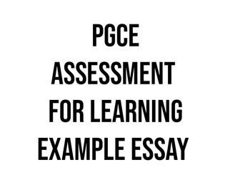 PGCE EXAMPLE ESSAY: ASSESSMENT FOR LEARNING - NEW