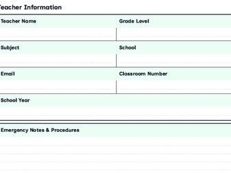 Modern Teacher Planner - Weekly Lesson Planner