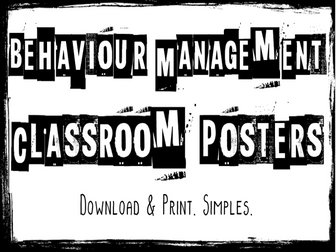 Behaviour Management Posters