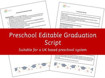 Preschool Graduation Script (Editable)