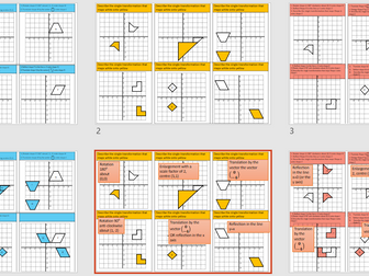 Transformations differentiated worksheets by MissEHoney - Teaching