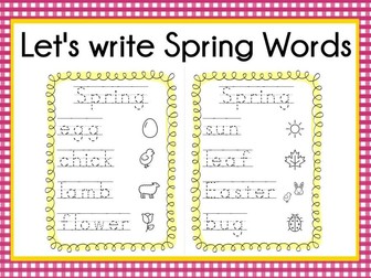 Let's Write Spring Words EYFS