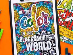 Adult Coloring Book | Color Your World: 20 Coloring pages about coloring - Printable coloring book